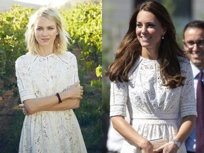 Dress Musim Semi Kembar Naomi Watts vs Kate Middleton, Siapa Paling Cantik?